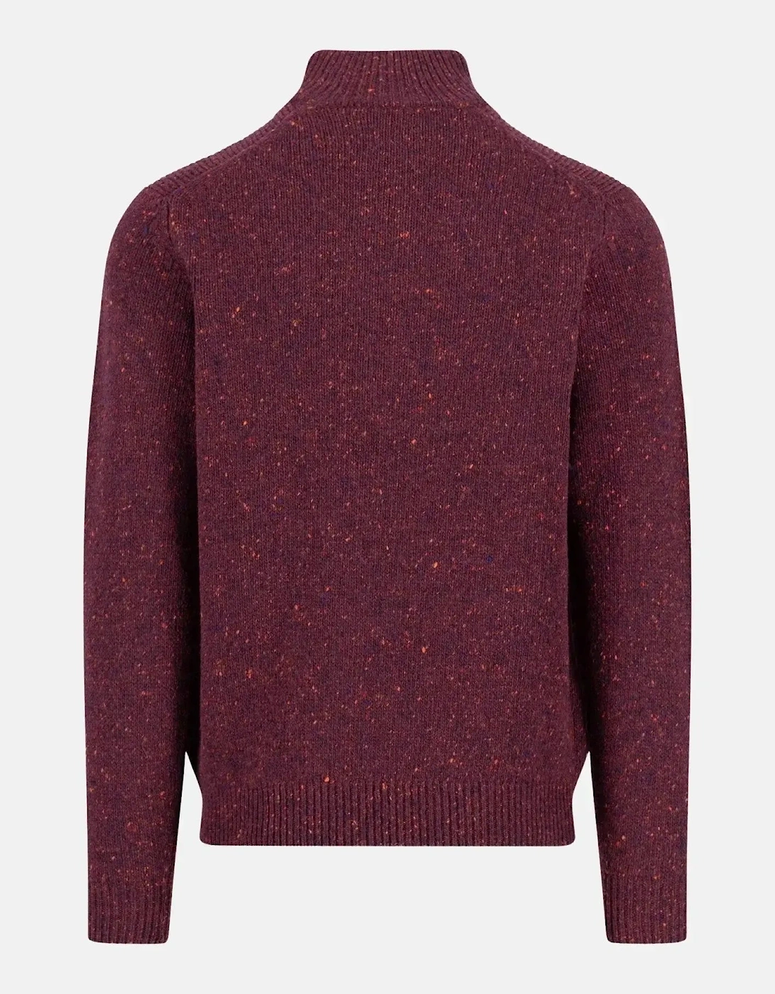 Donegal Wool 1/4 Zip Knit Deep Merlot