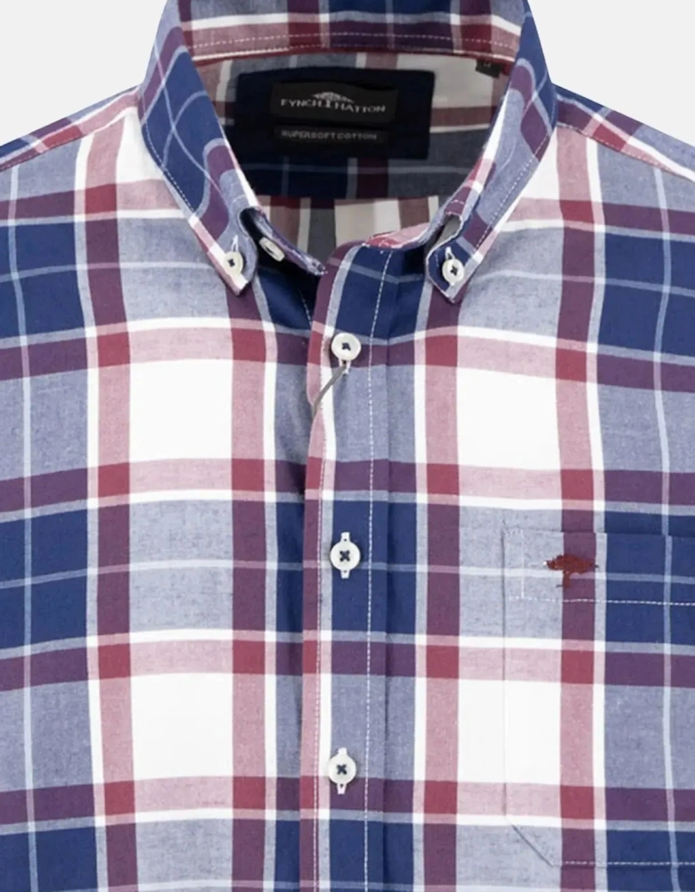 Twill Check Button Down Shirt Deep Merlot