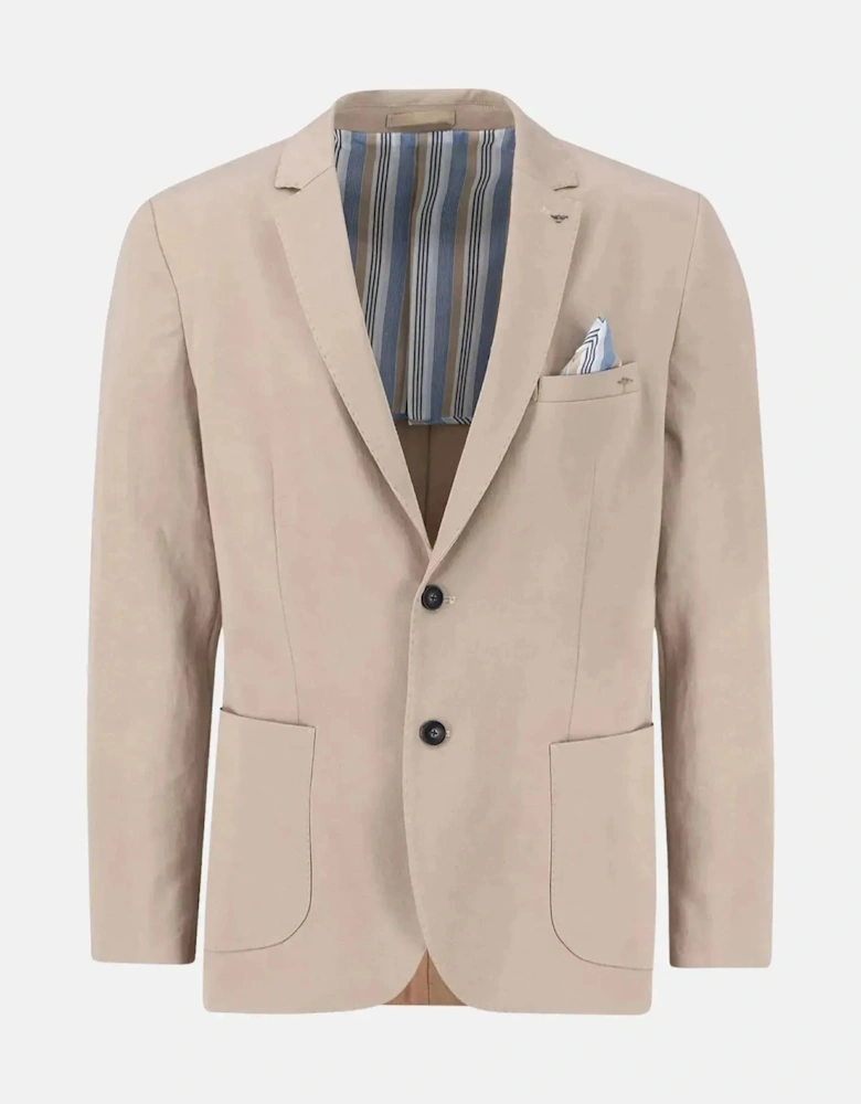 Cotton Twill Blazer Beige