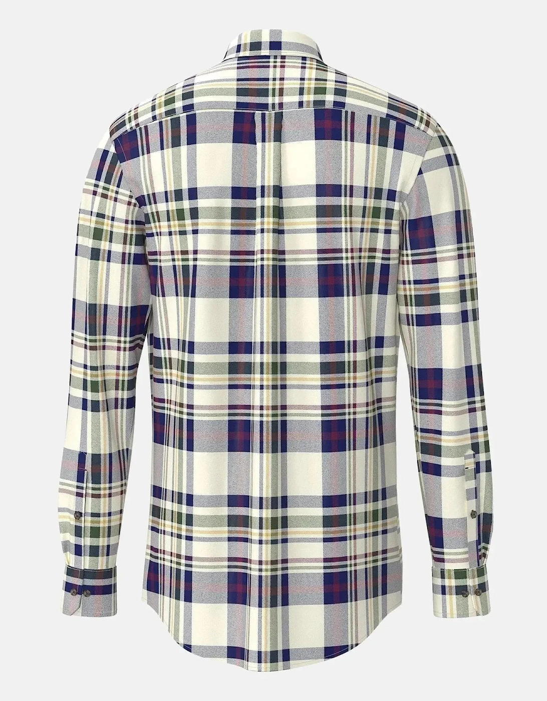 Colourful Check Button Down Shirt Deep Merlot