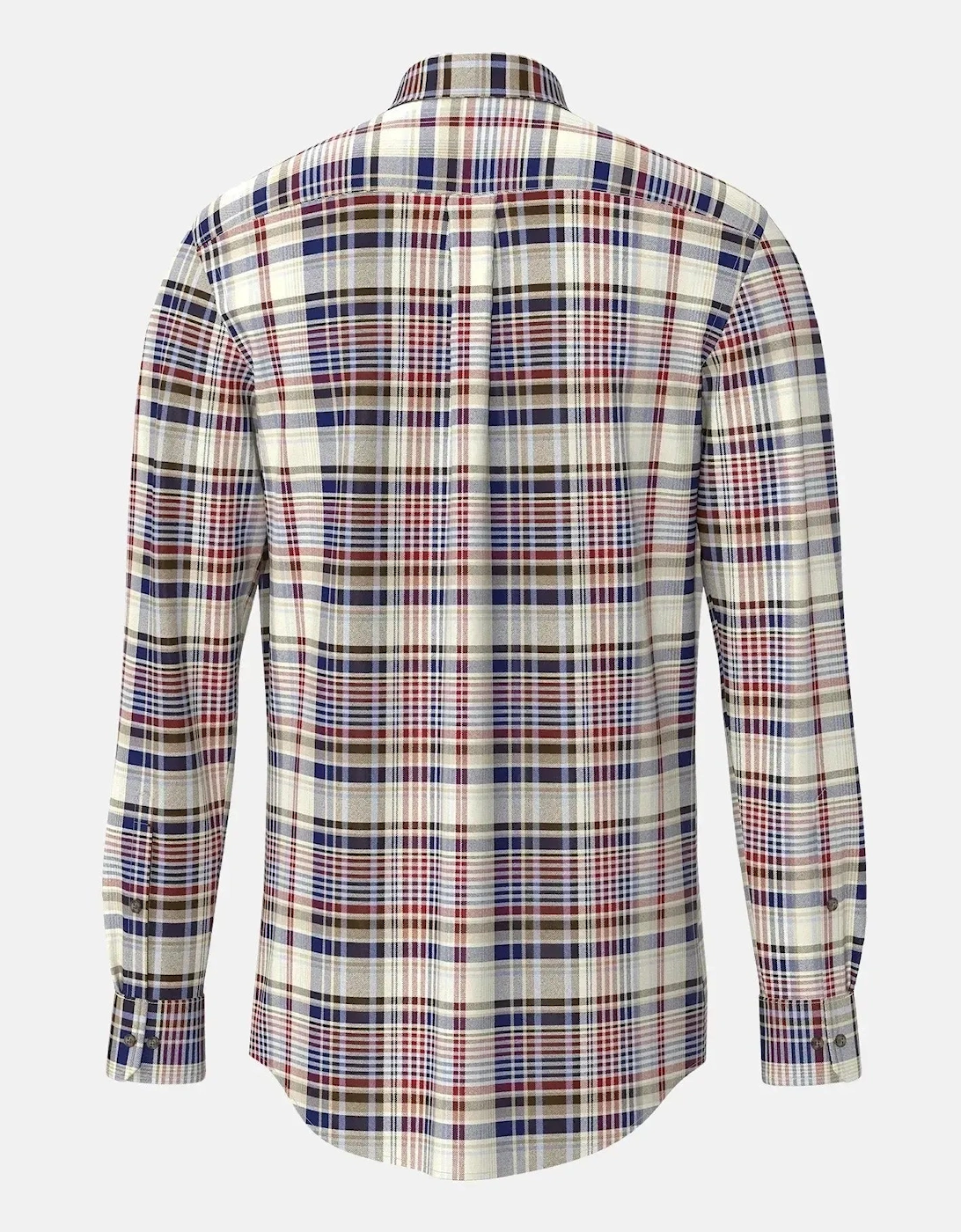 Colourful Flannel Button Down Check Shirt Garnet Red