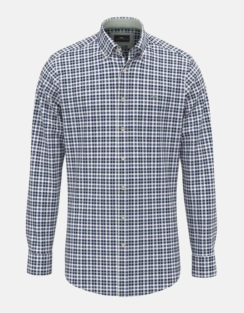 Washed Oxford Check Button Down Shirt Fern