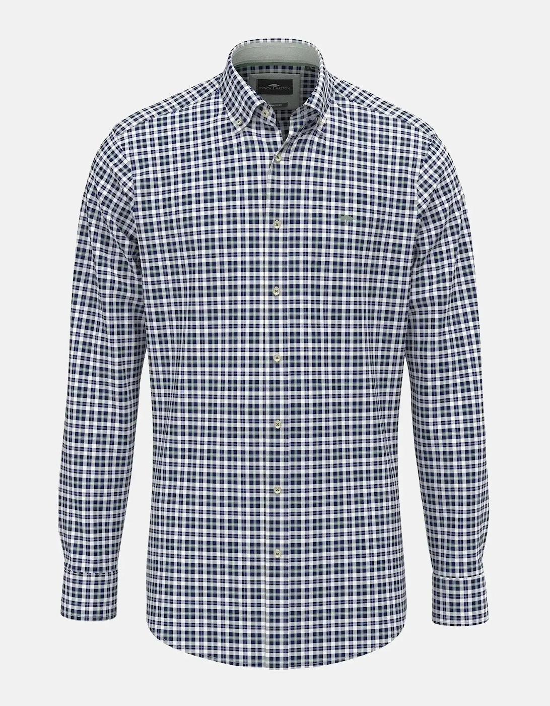 Washed Oxford Check Button Down Shirt Fern, 6 of 5