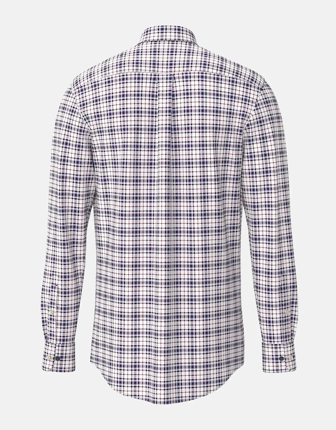 Washed Oxford Check Shirt Aubergine