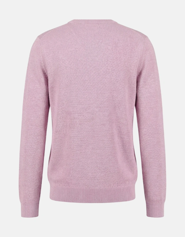 Fine Knit Air Cotton Crewneck Sweater Magnolia
