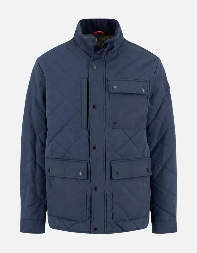 Quilted Field Jacket Dark Navy