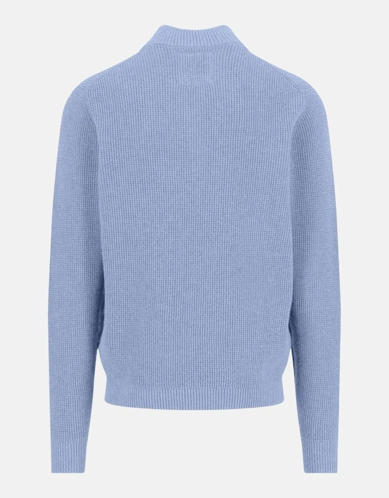 Structured Cotton 1/4 Zip Knit New Breeze
