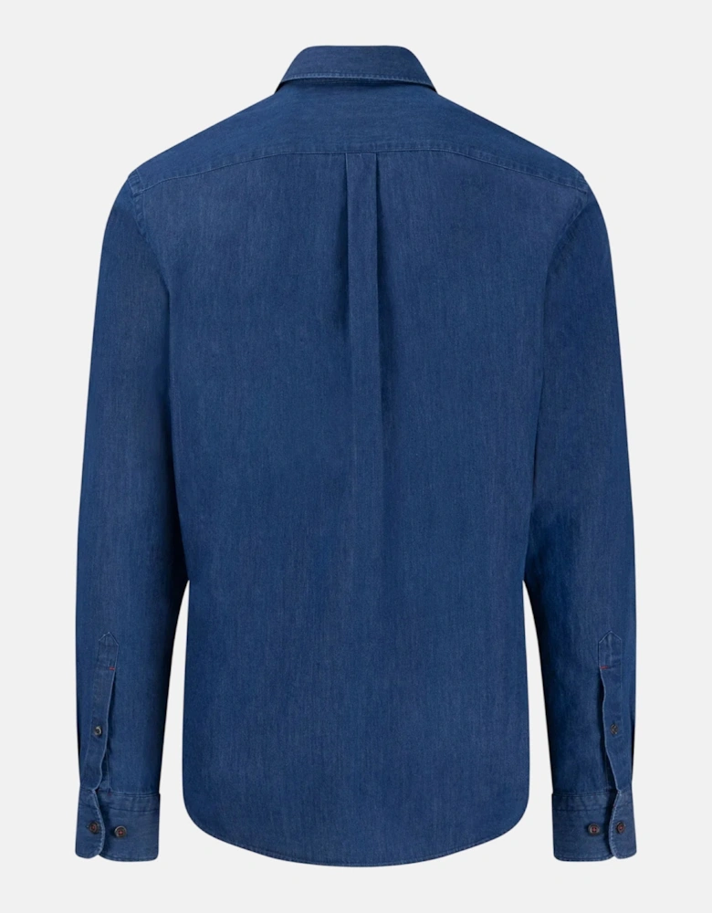Button Down Denim Shirt Dark Wash