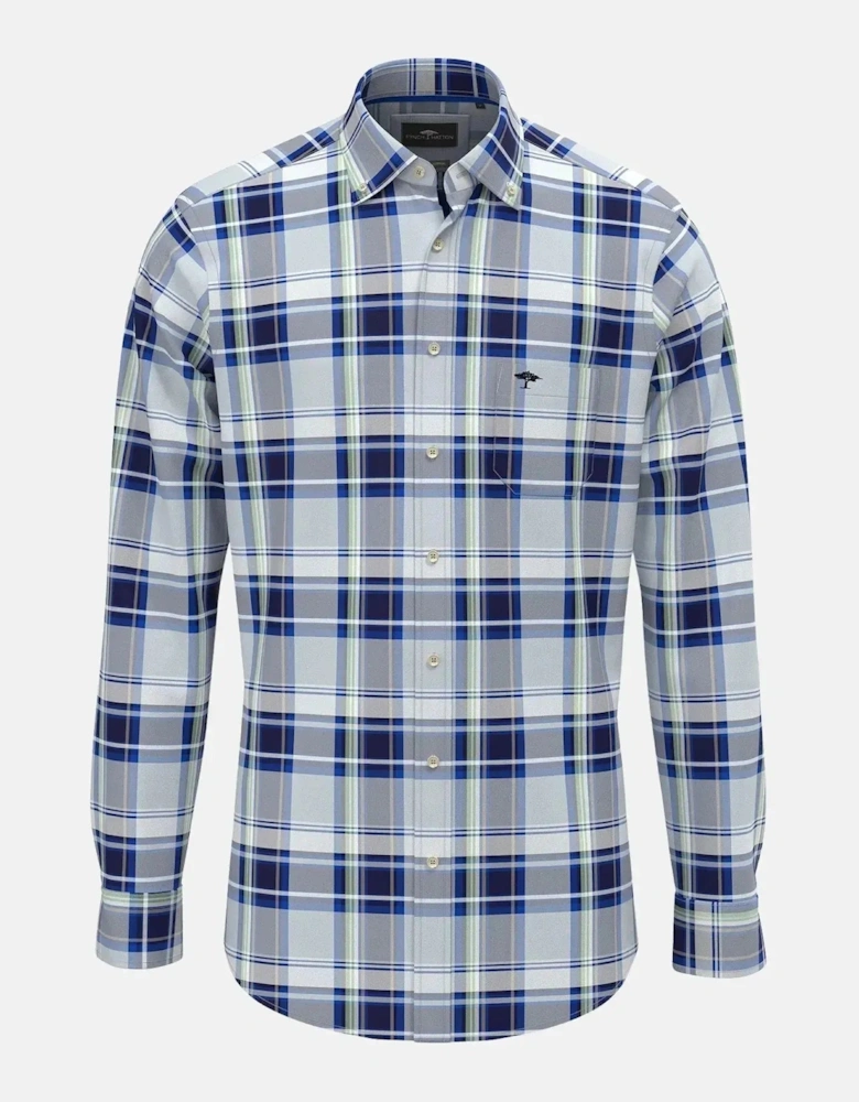 Colorful Combi Check Shirt Navy