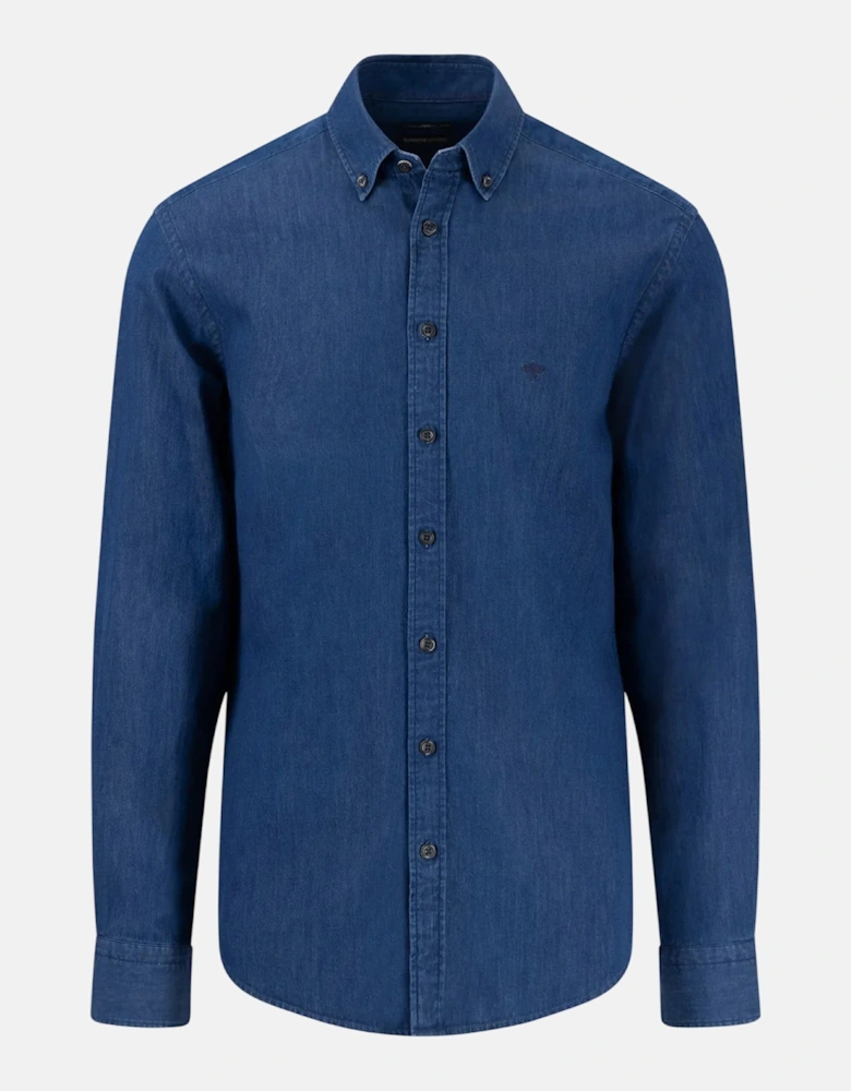 Button Down Denim Shirt Dark Wash