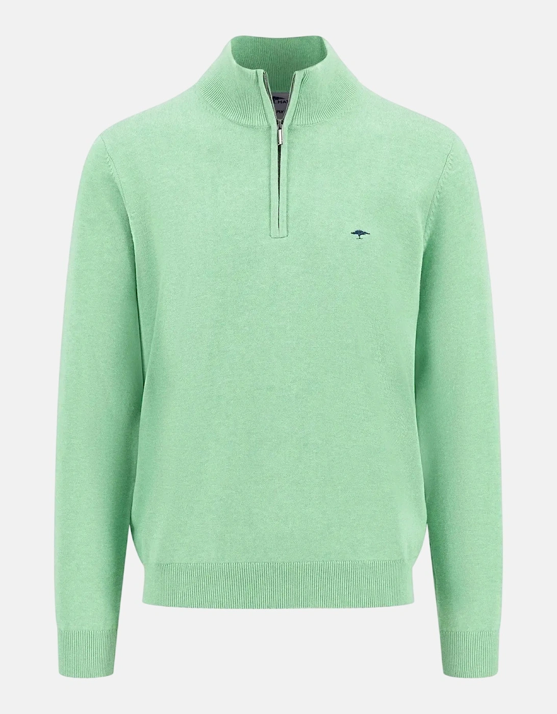 Superfine 1/4 Zip Cotton Knit Turf Green, 6 of 5