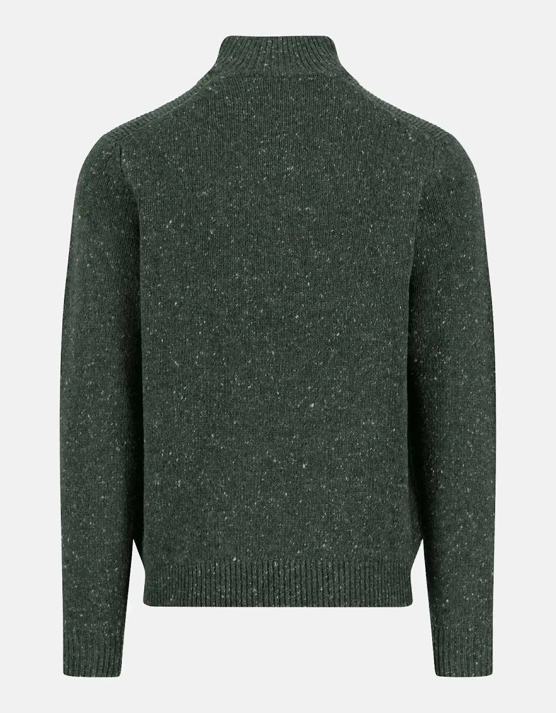 Donegal Wool 1/4 Zip Knit Dark Ivy