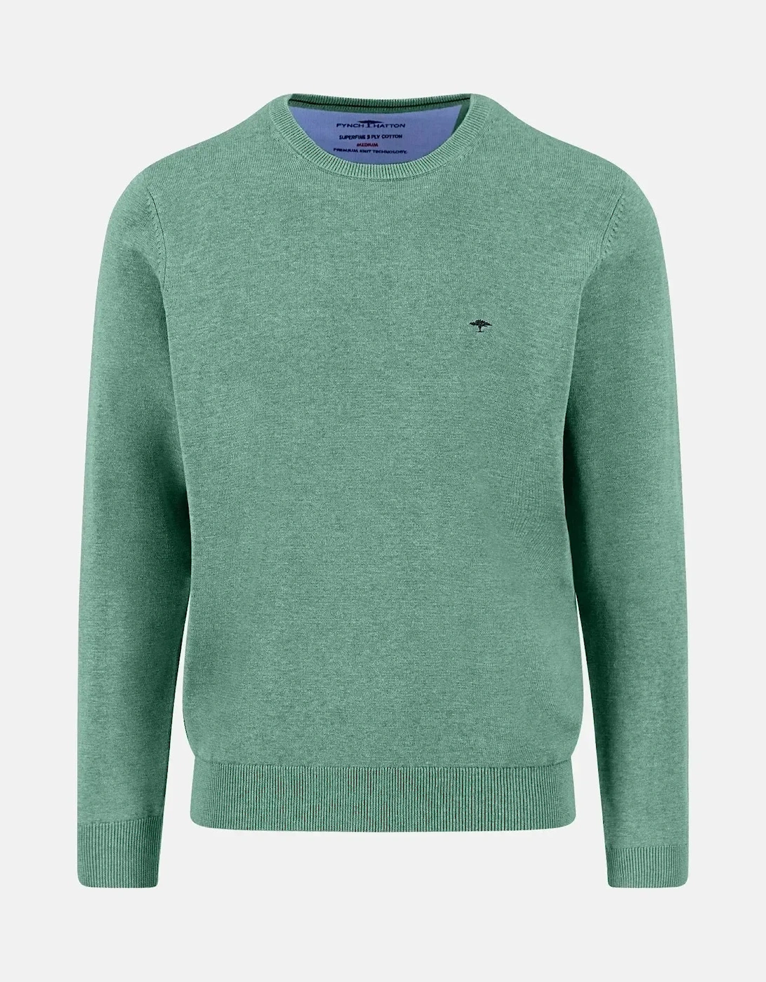 Fine Knit Cotton Crewneck Fern