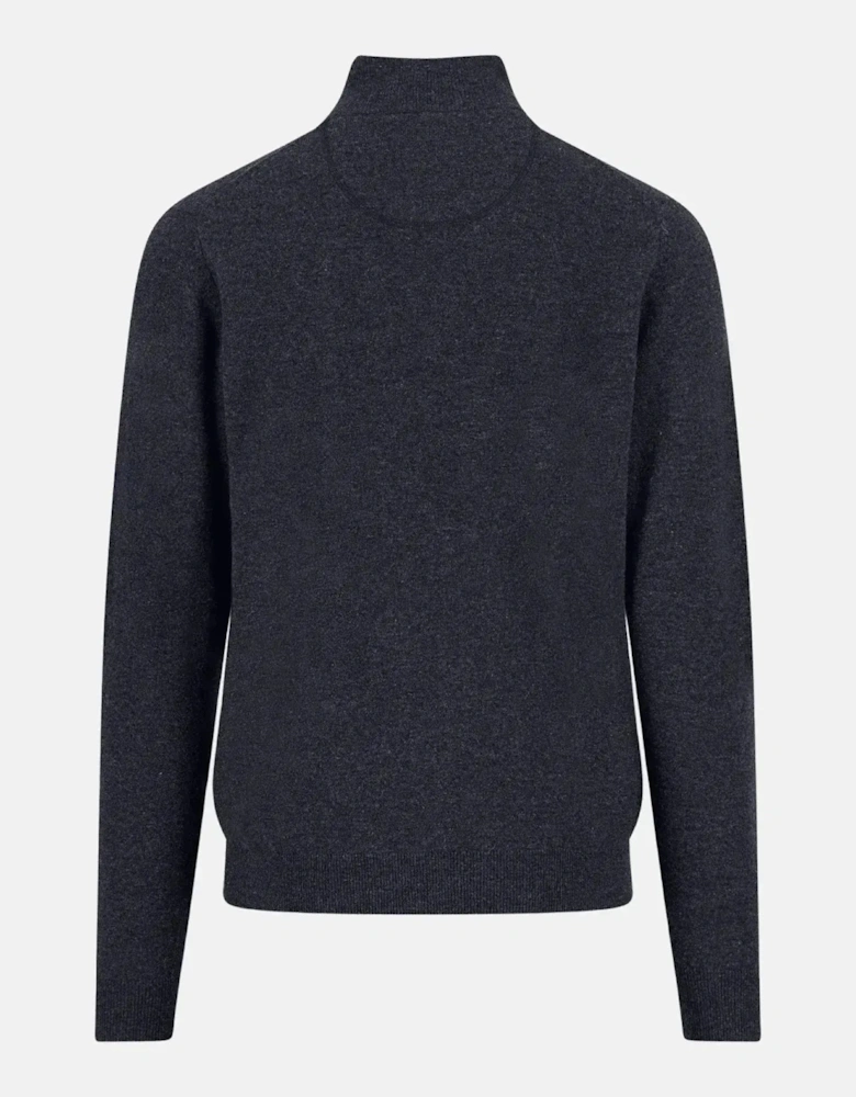 Pure Lambswool 1/4 Zip Knit Navy