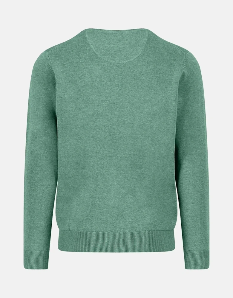 Fine Knit Cotton Crewneck Fern
