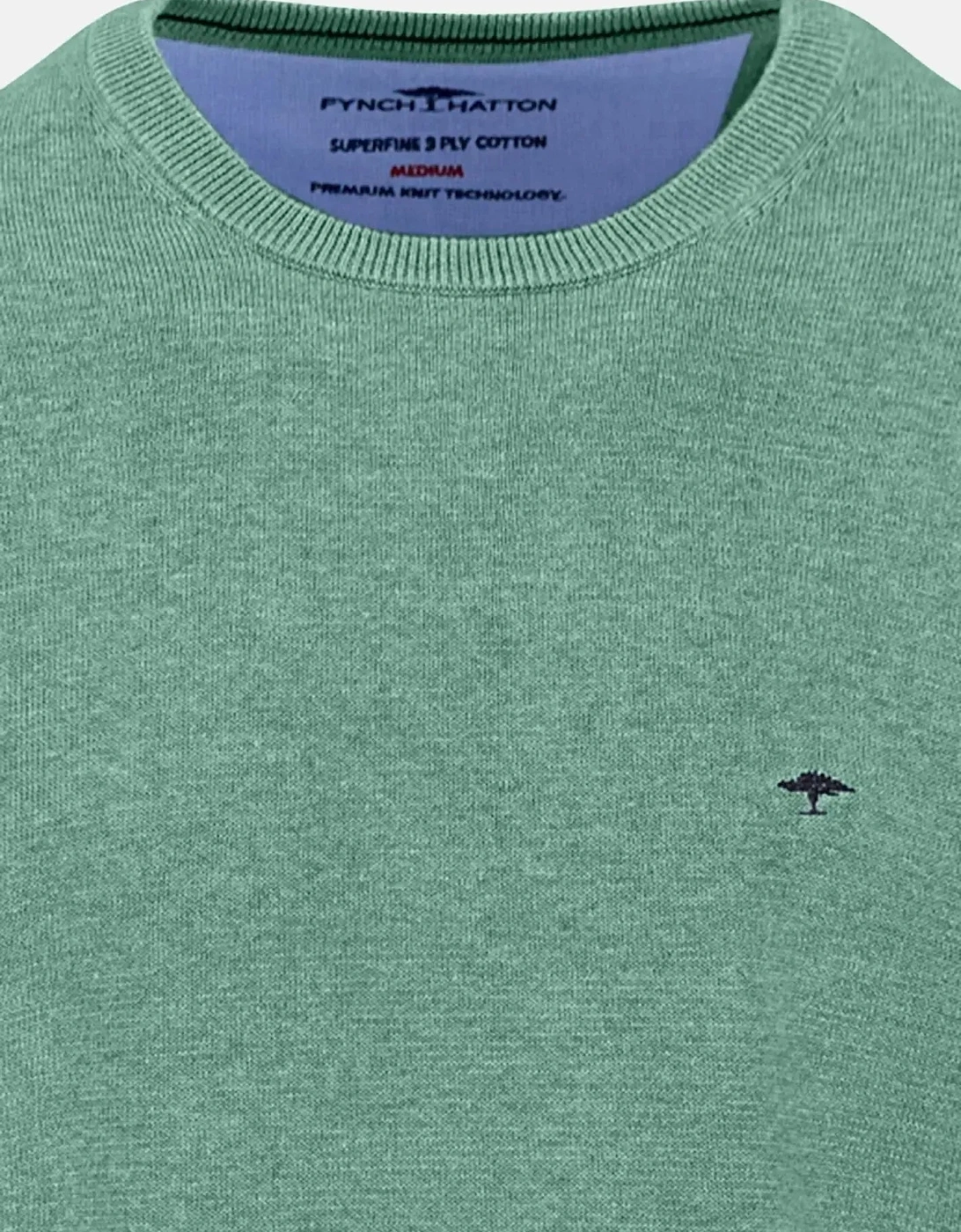 Fine Knit Cotton Crewneck Fern