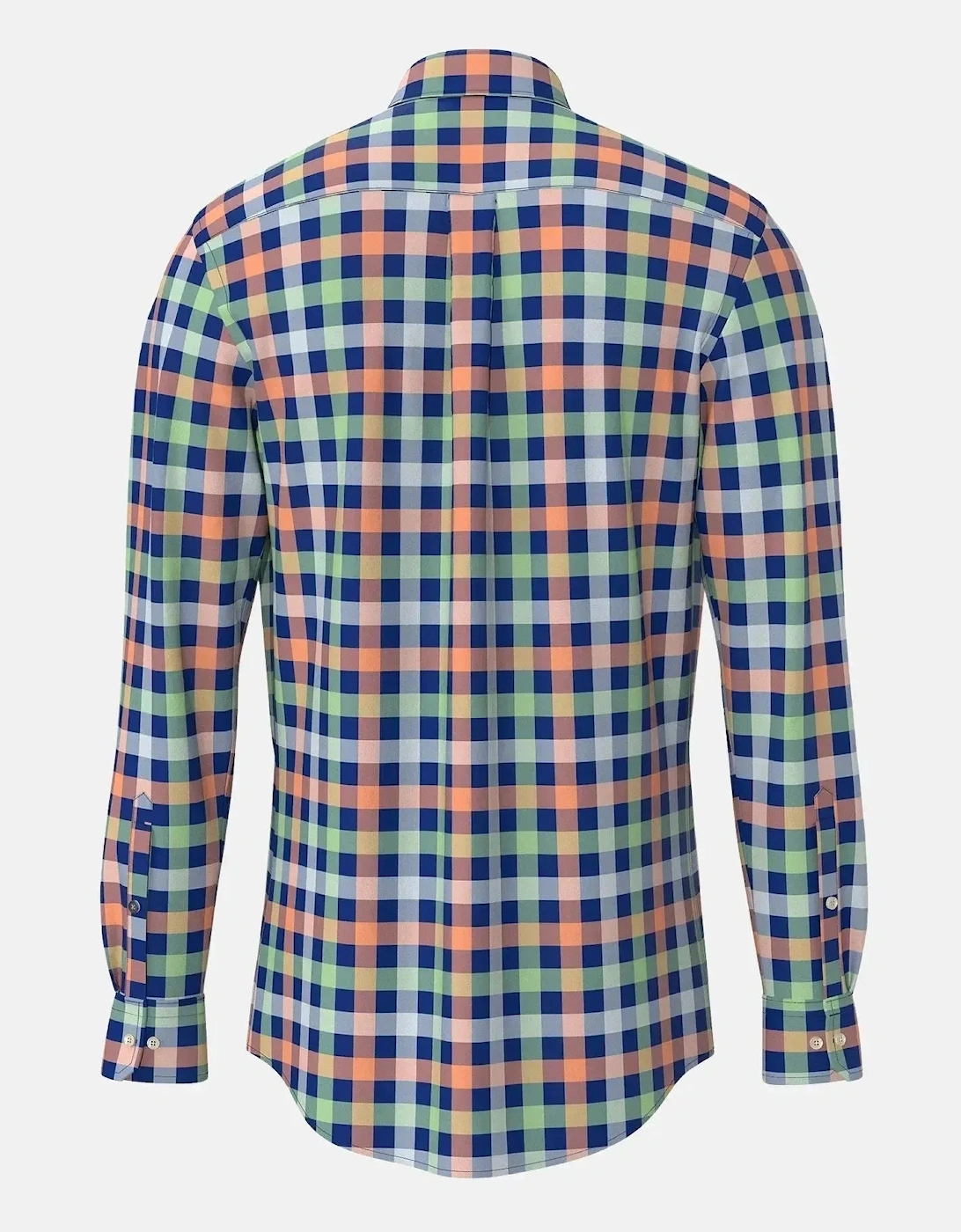 Colorful Combi Check Shirt Sunny Orange
