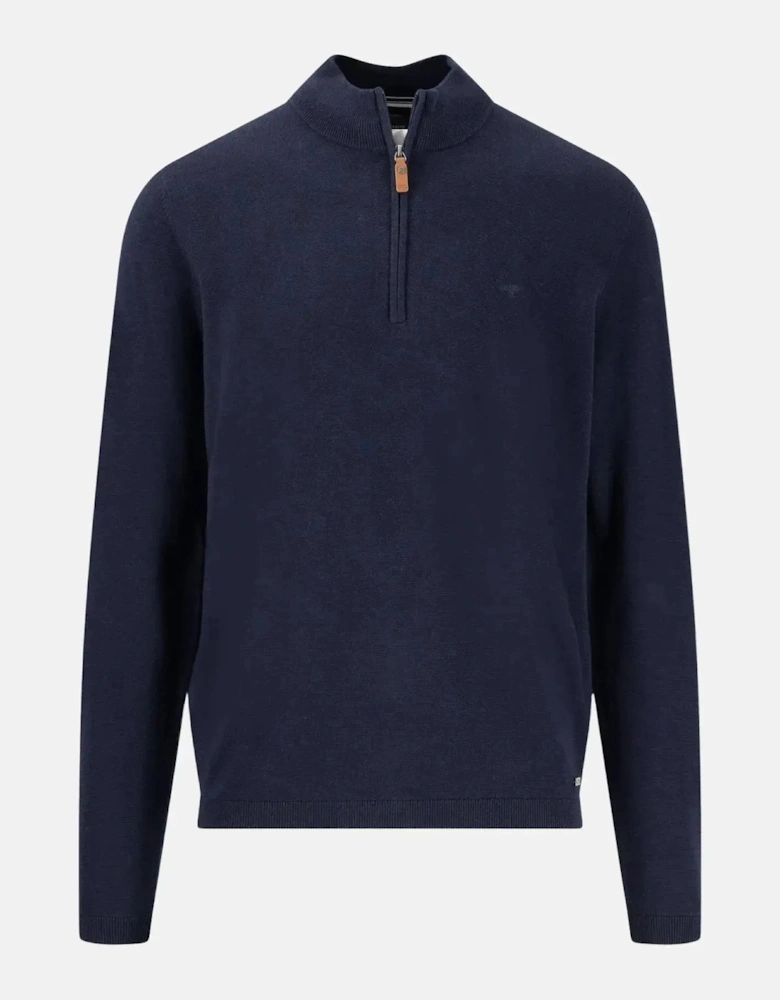 Air Cotton 1/4 Zip Knit Navy