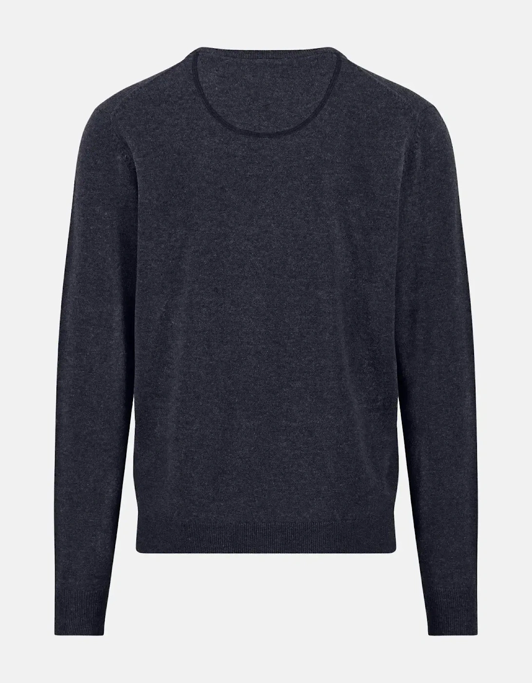 Pure Lambswool V-Neck Knit Navy
