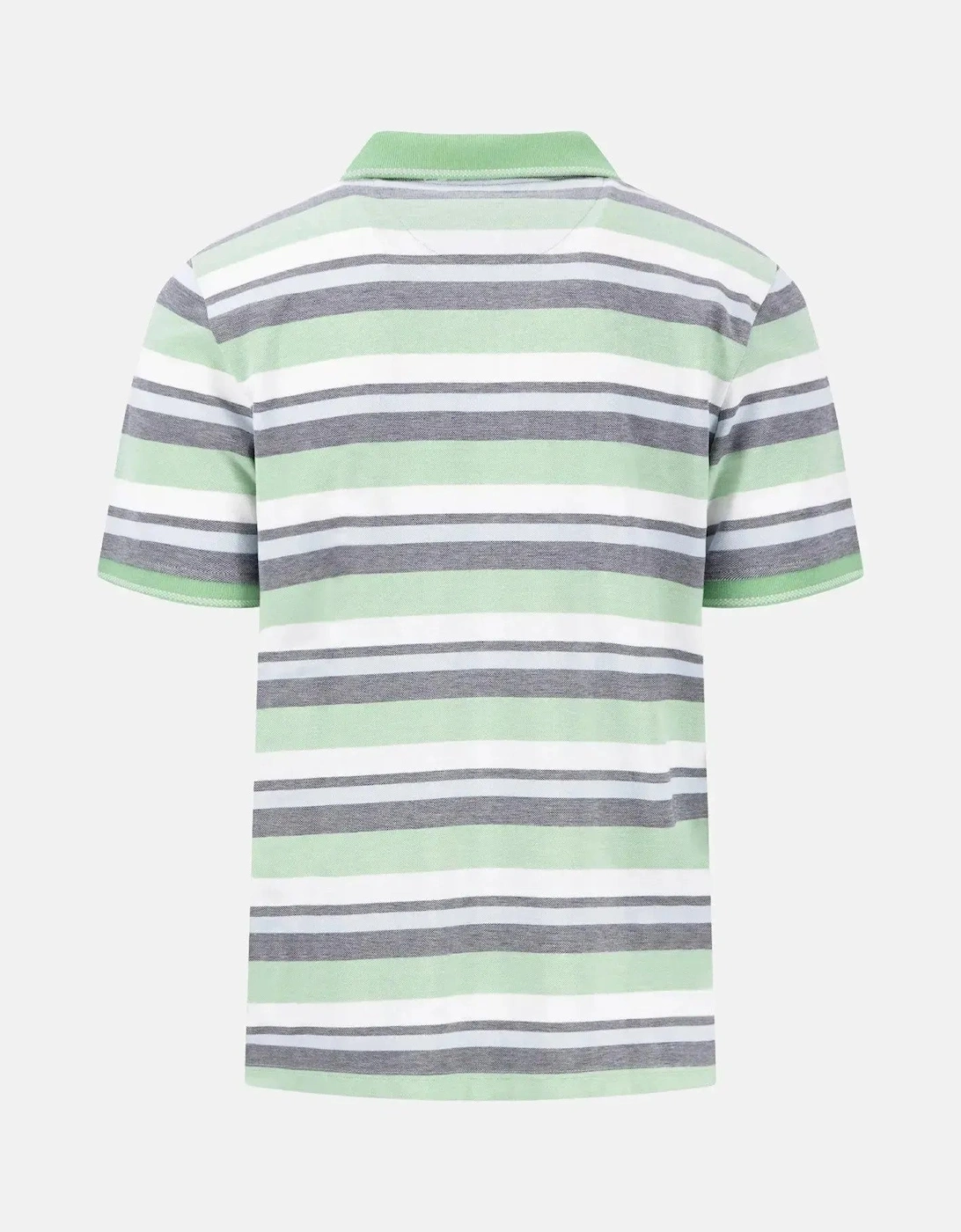 Striped Casual Fit Polo Shirt Turf Green