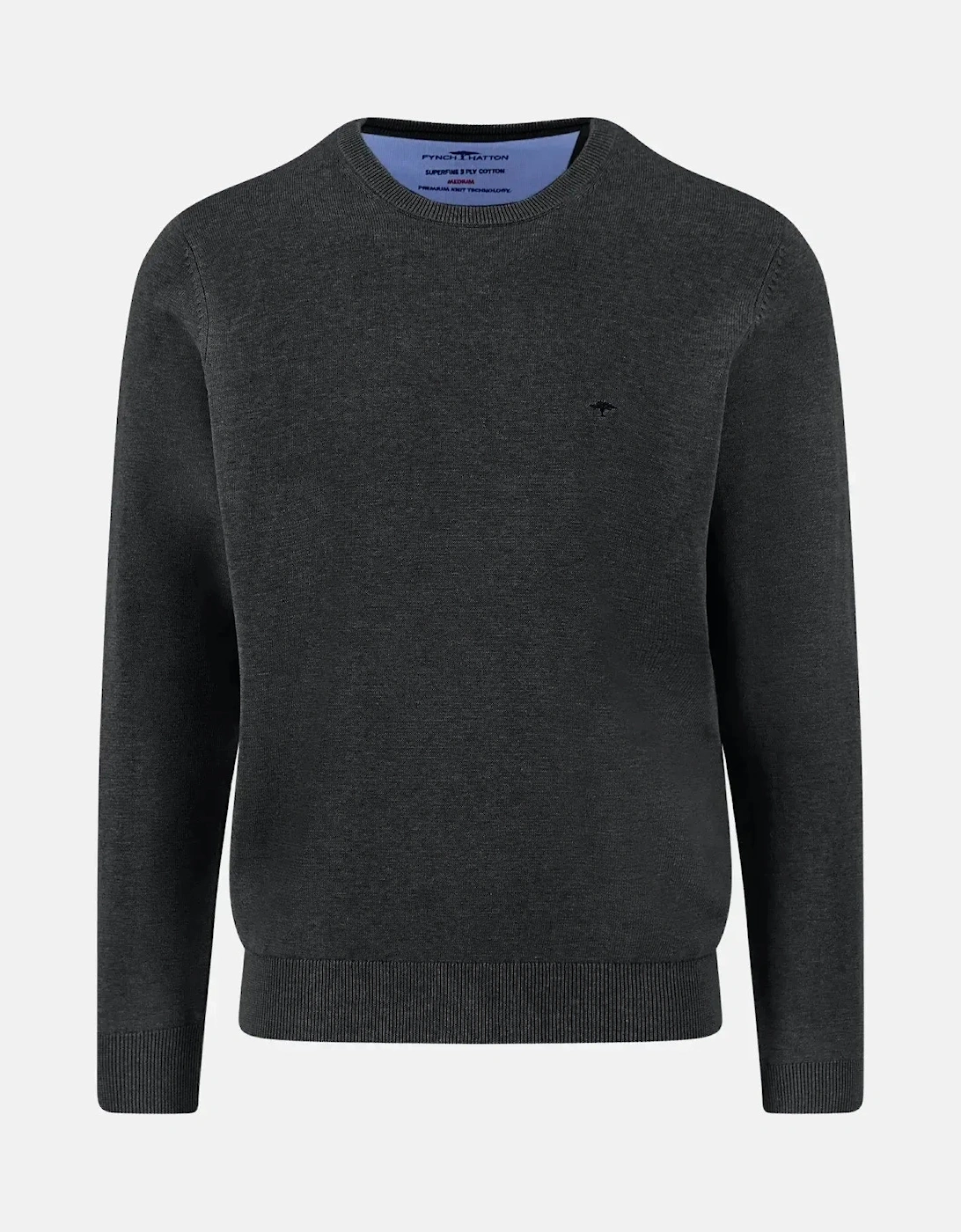 Fine Knit Cotton Crewneck Black, 6 of 5