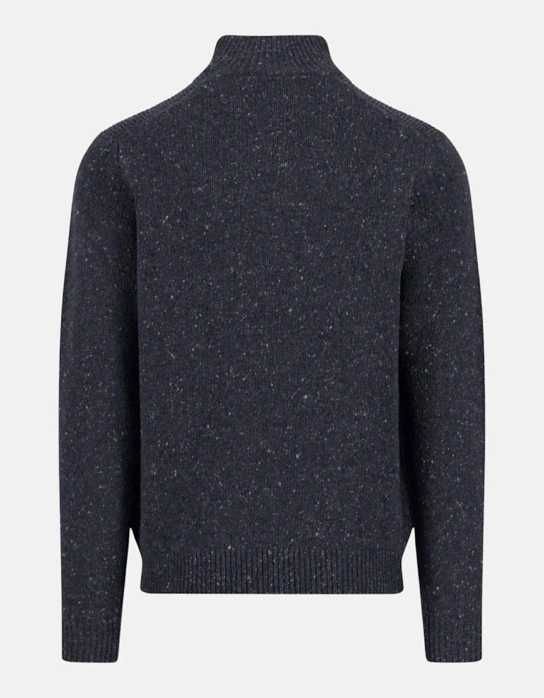 Donegal Wool 1/4 Zip Knit Navy