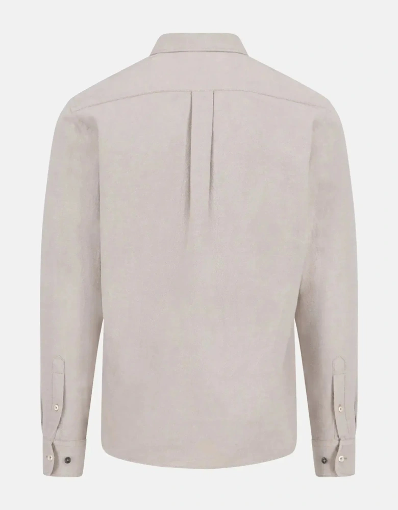 Winter Solid Button Down Shirt Taupe