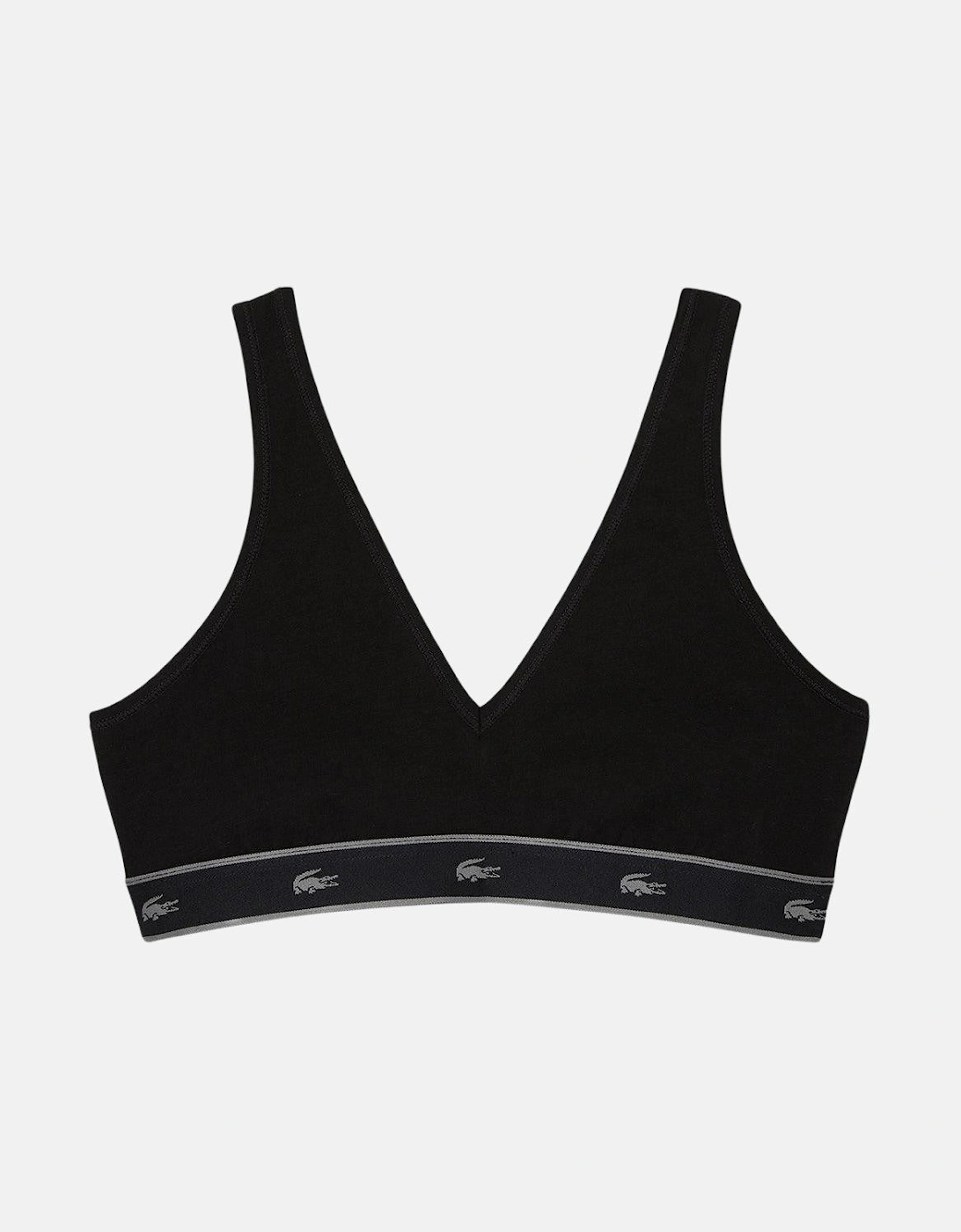 Lacoste Women's LACOSTE WOMENS ESSENTIAL STRETCH COTTON TRIANGLE BRALETTE BLACK