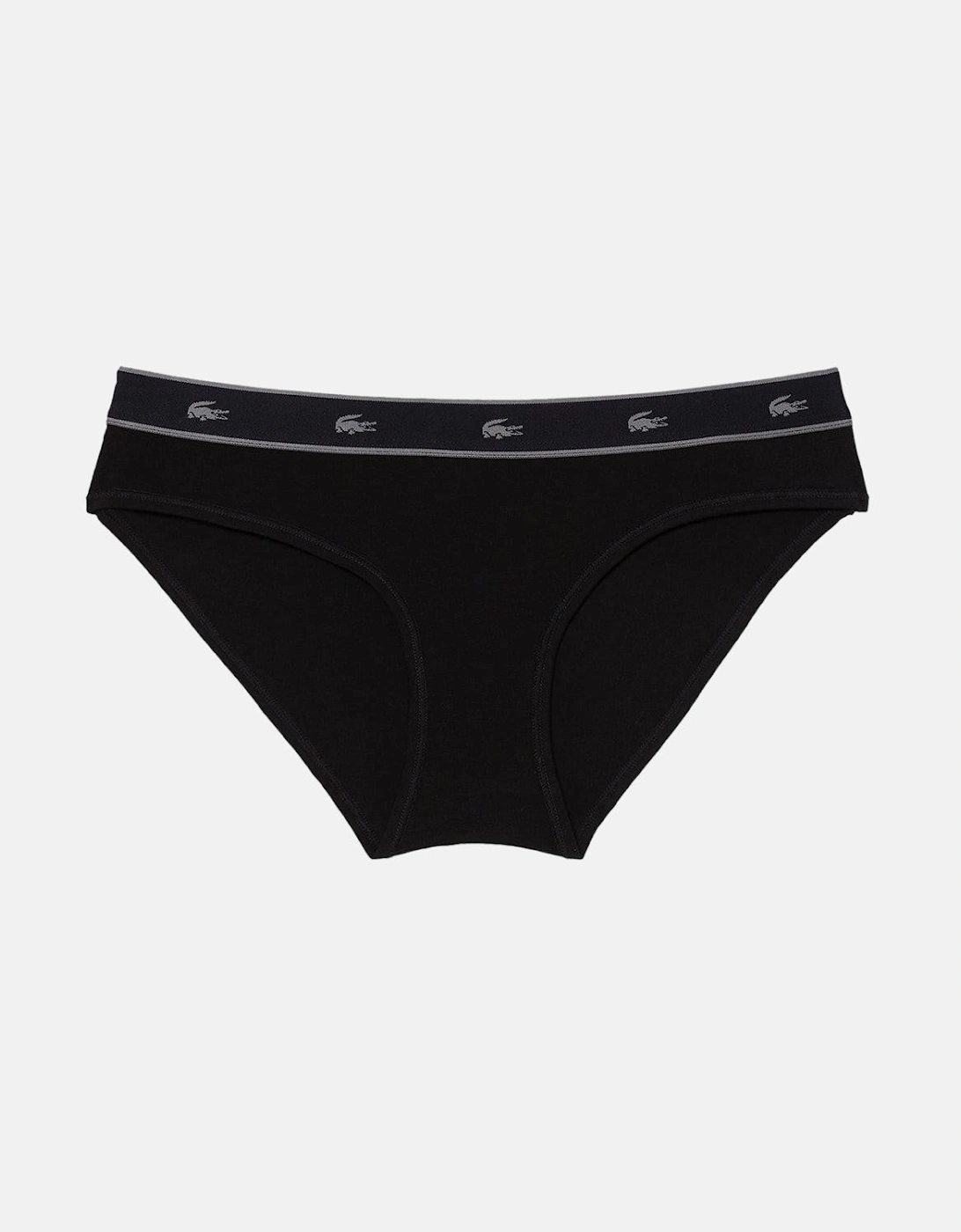 LACOSTE WOMENS ESSENTIAL STRETCH COTTON BRIEFS BLACK