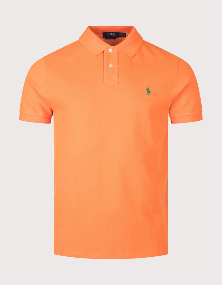 Custom Slim Fit Mesh Polo Shirt