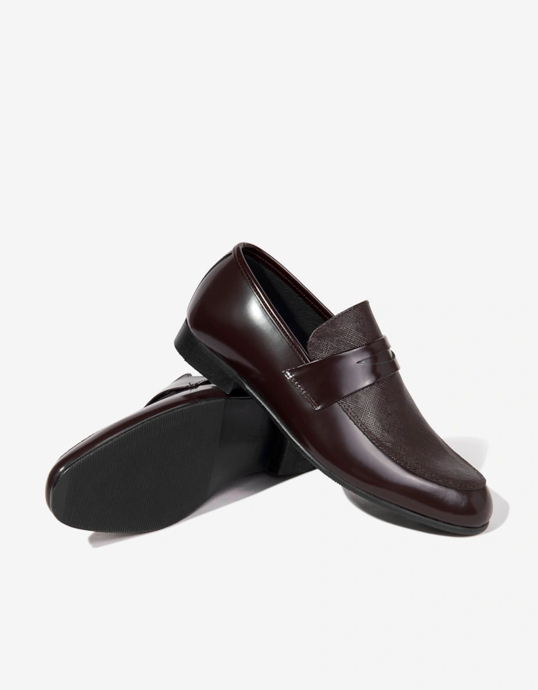 Andanines Boys Leather Shoes in Brown