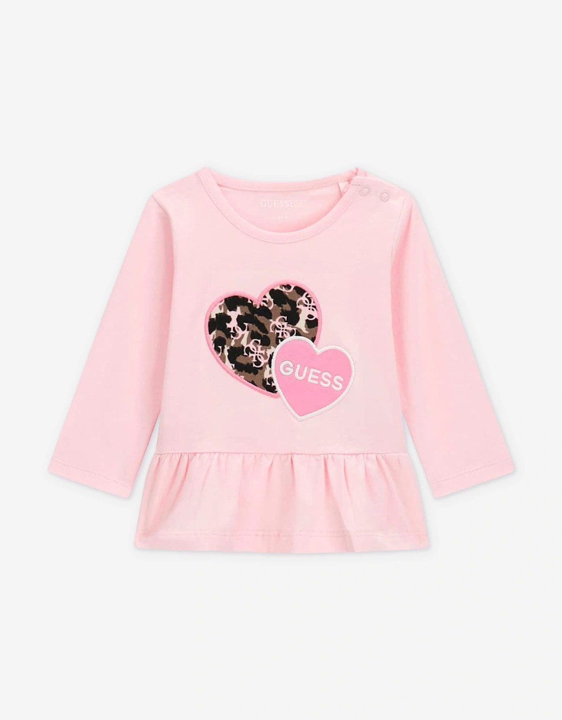 Guess Baby Girls LS T-Shirt and Leggings Set in Pink
