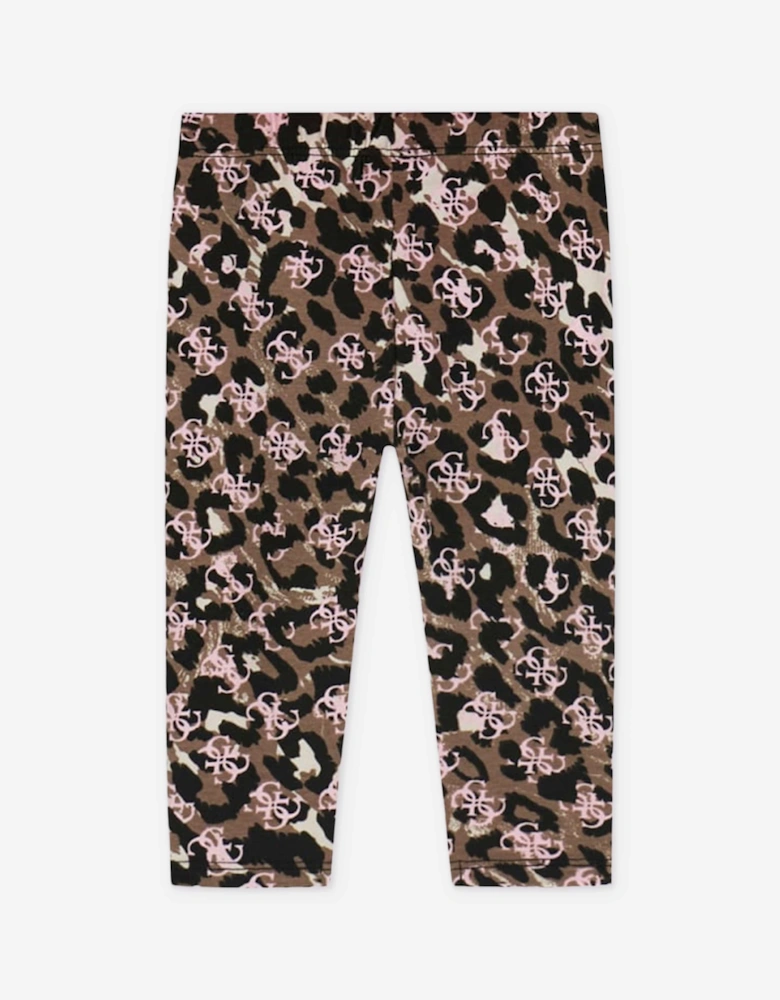 Guess Baby Girls LS T-Shirt and Leggings Set in Pink