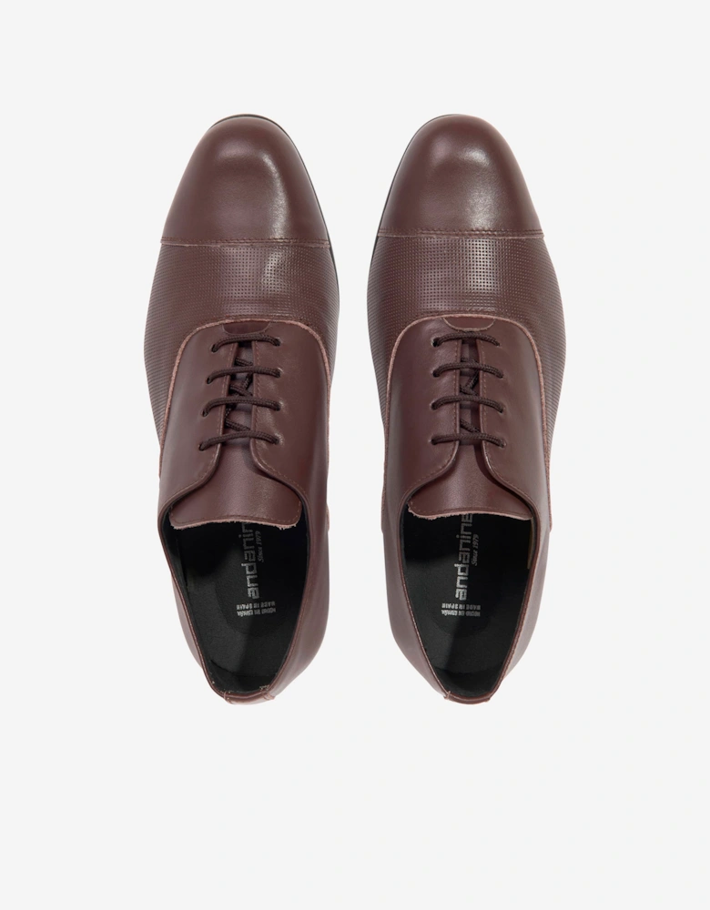 Andanines Boys Leather Lace-Up Shoes in Brown