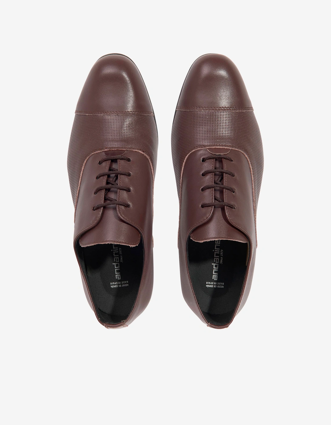 Andanines Boys Leather Lace-Up Shoes in Brown