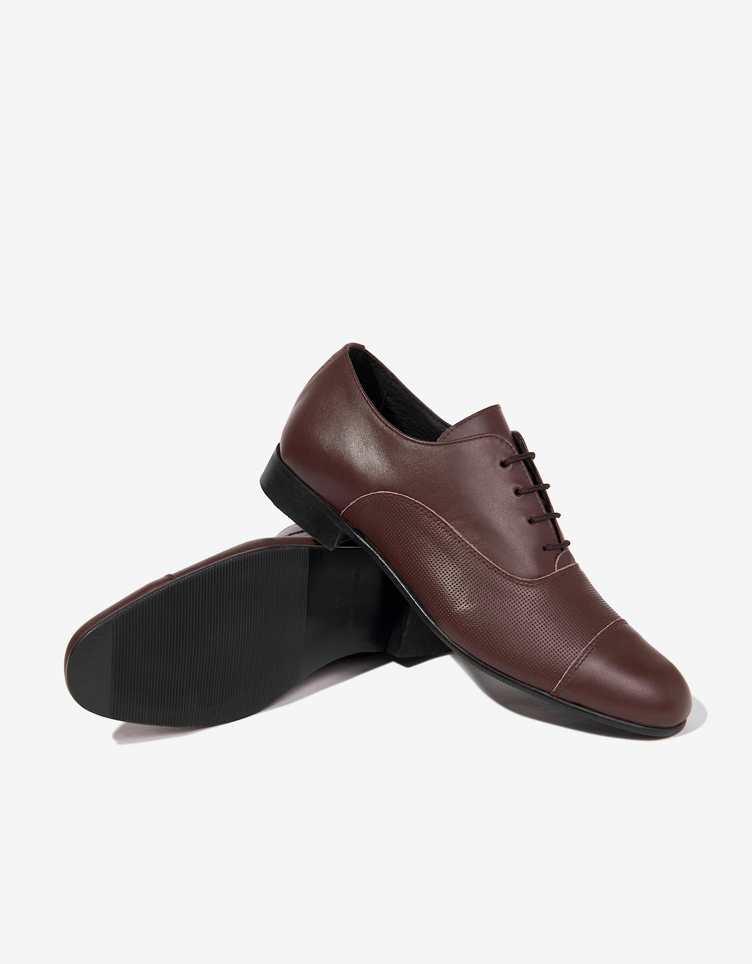 Andanines Boys Leather Lace-Up Shoes in Brown