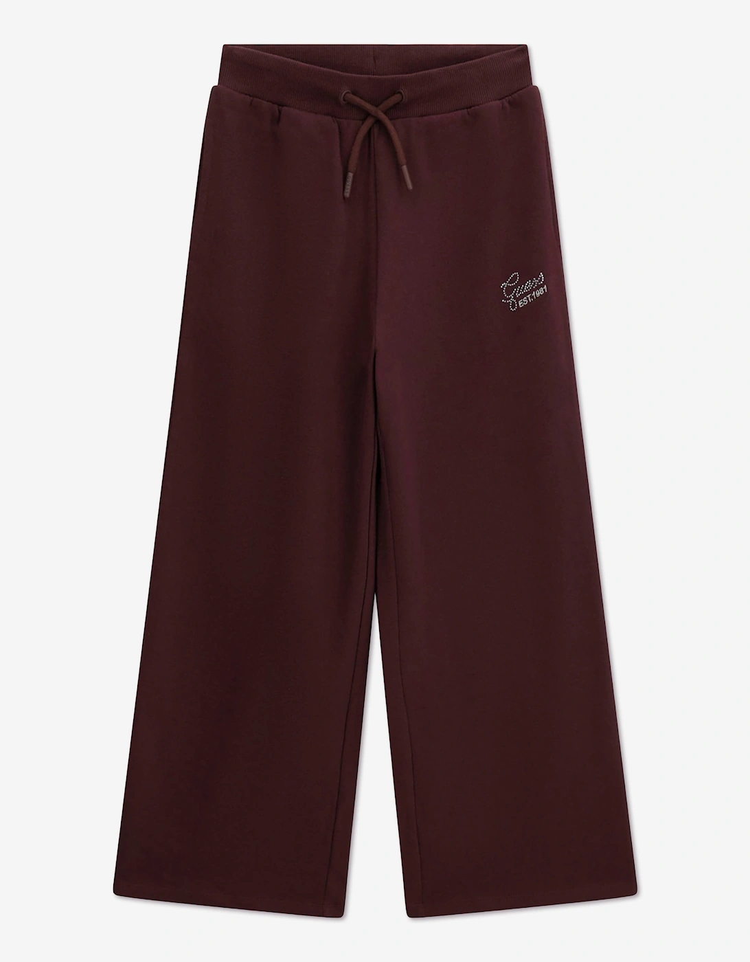 Guess Girls French Terry Palazzo Joggers in Red