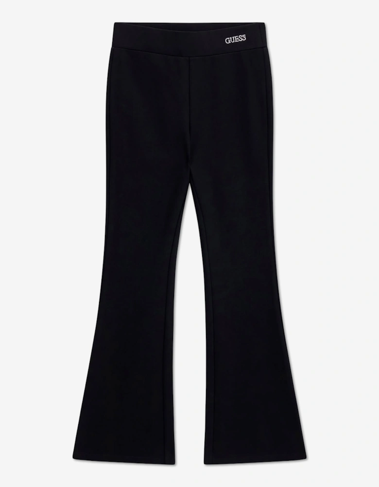 Guess Girls Punto Milano Flare Pants in Black