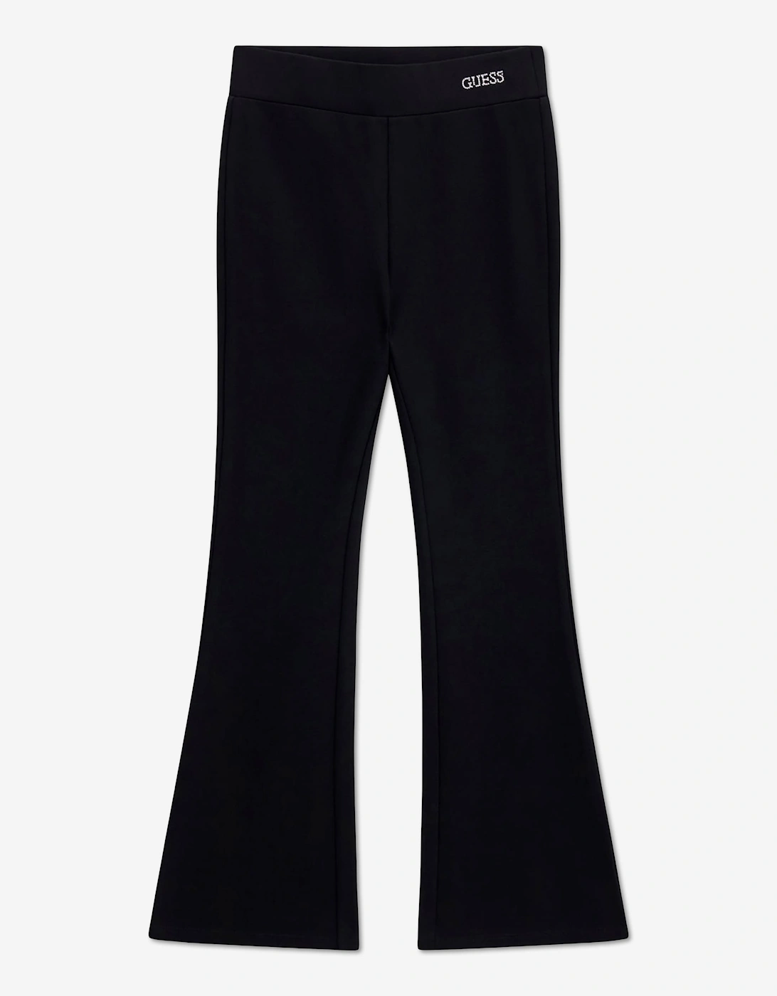 Guess Girls Black  Punto Milano Flare Pants  - Size 12 Years Kids