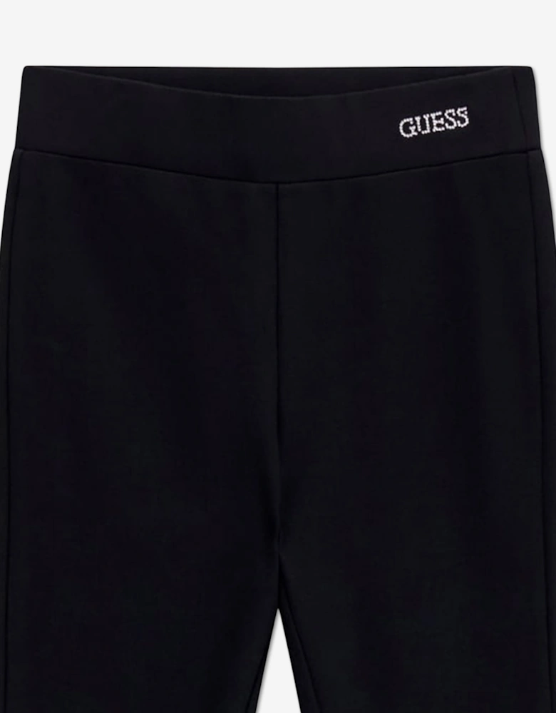 Guess Girls Punto Milano Flare Pants in Black