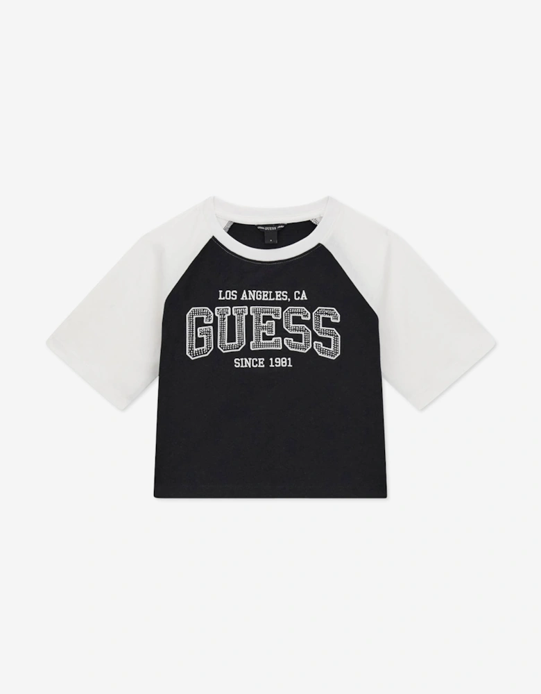Guess Girls T-Shirt and Skort Set in Black
