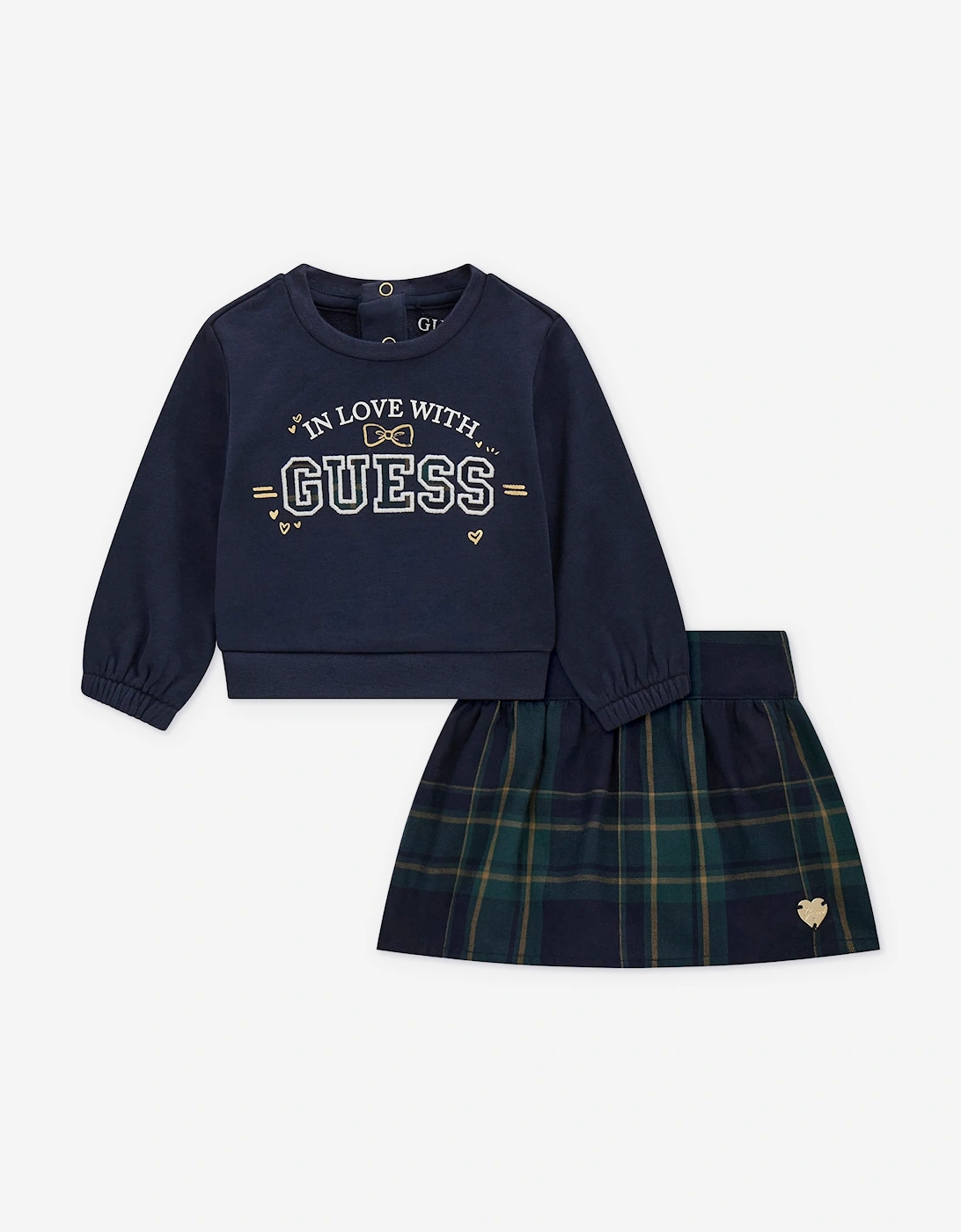 Guess Baby Girls Sweatshirt and Skirt Set in Navy