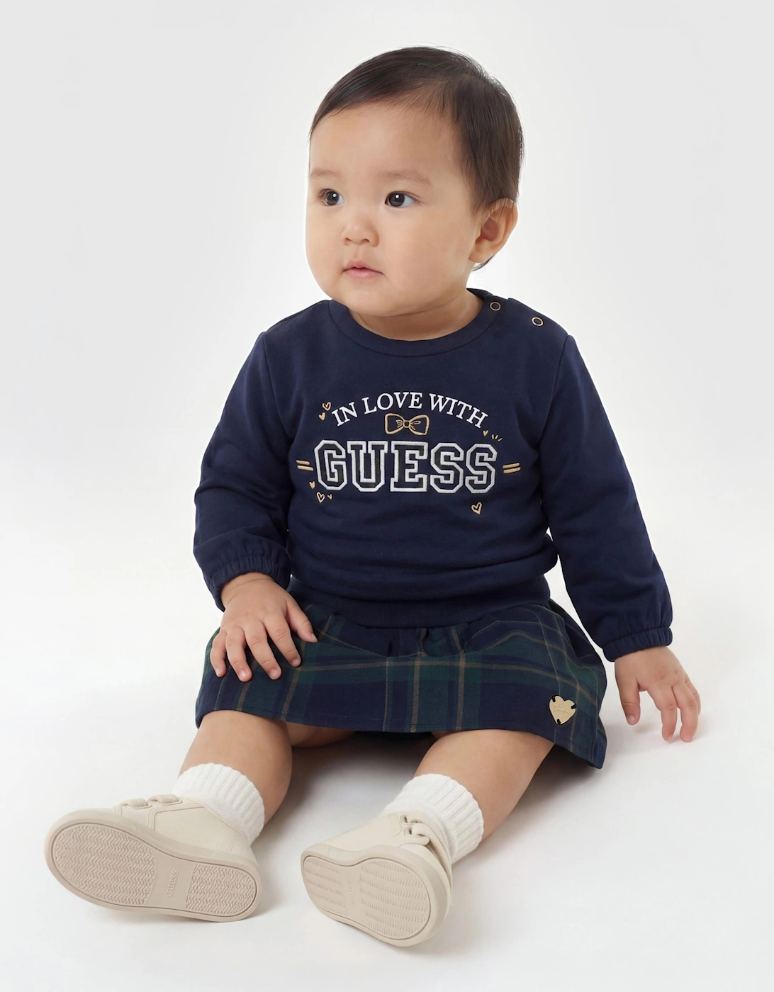 Guess Baby Girls Sweatshirt and Skirt Set in Navy