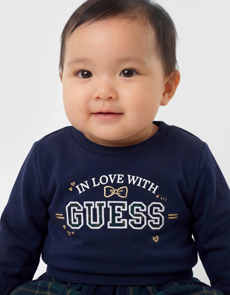 Guess Baby Girls Sweatshirt and Skirt Set in Navy