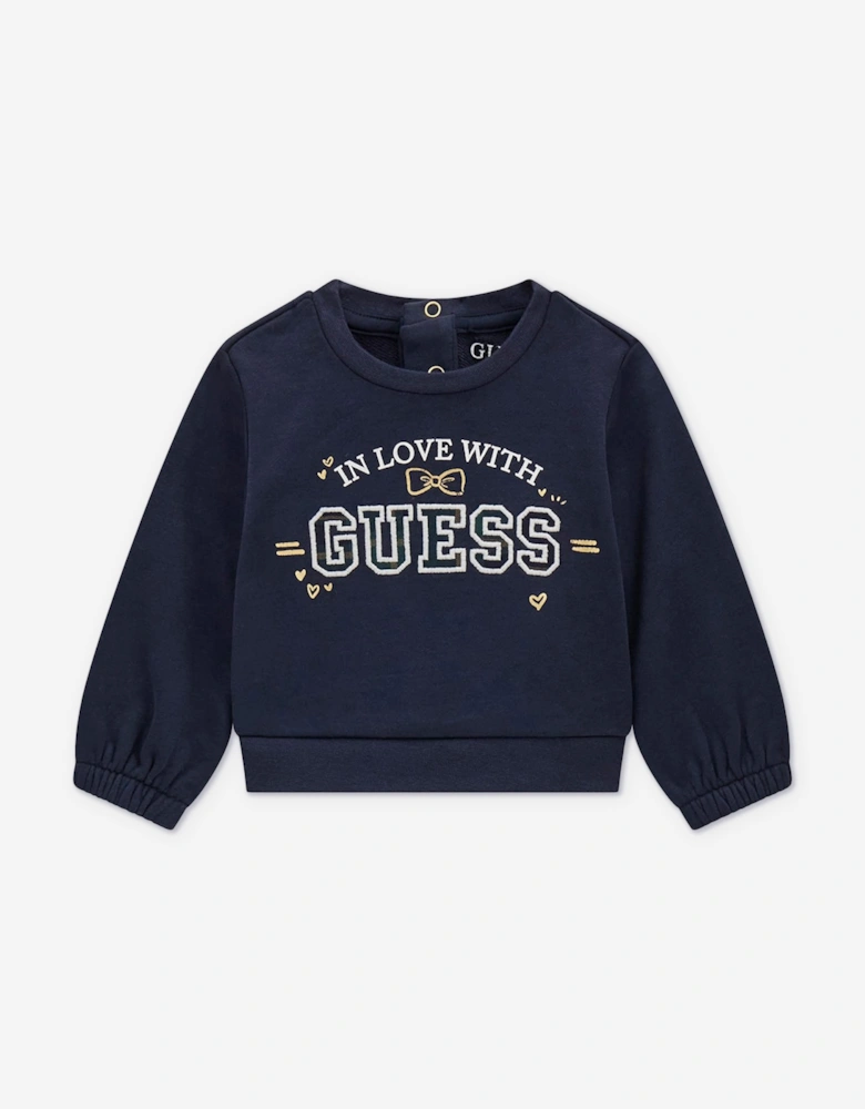 Guess Baby Girls Sweatshirt and Skirt Set in Navy