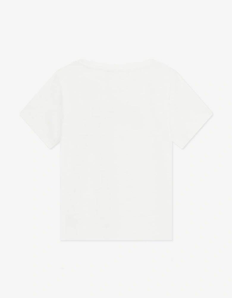 Guess Girls Bear Logo T-Shirt in White