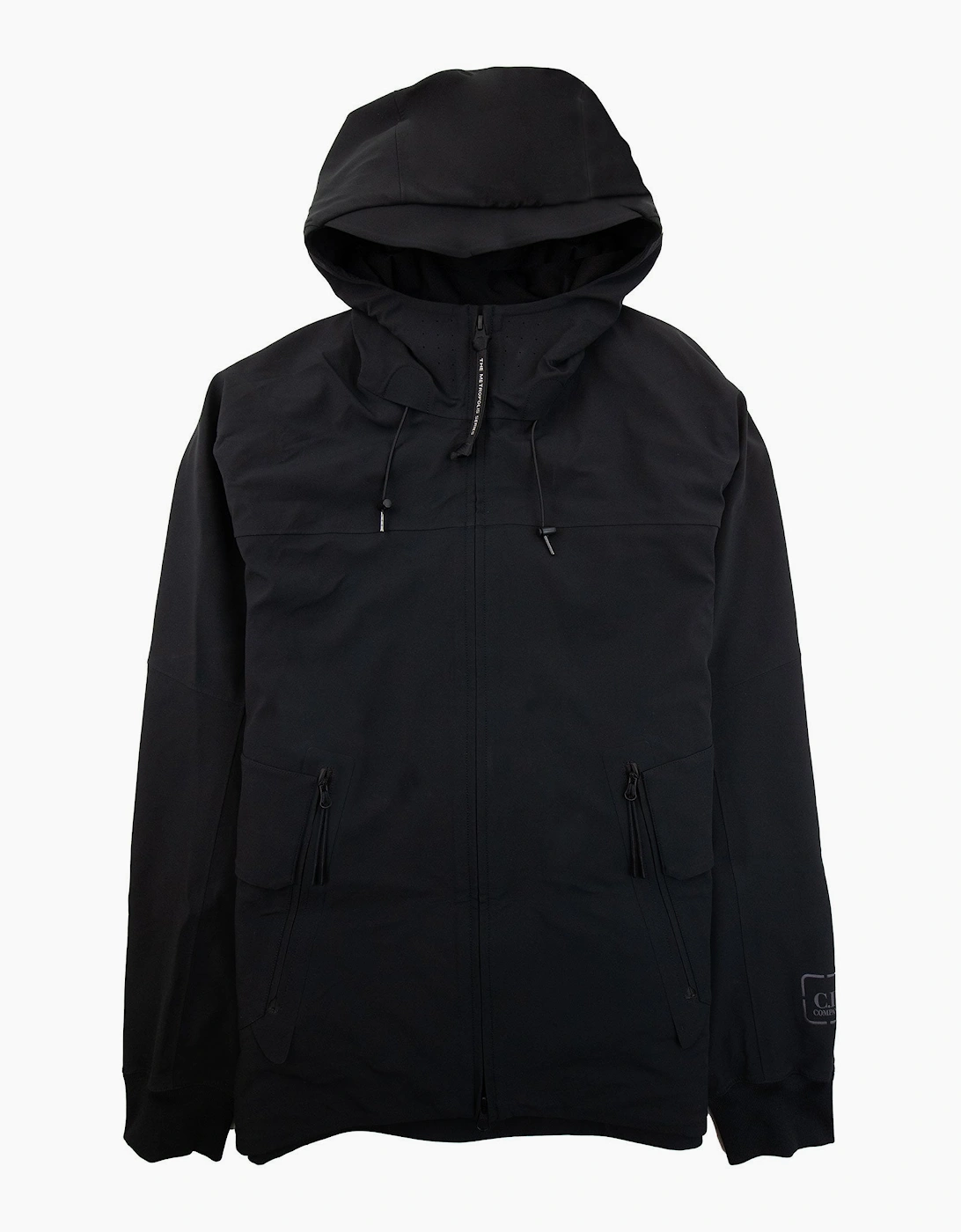 Cp Company Men's Black Metropolis Metroshell Hooded Jacket 999 - Size: 38/Regular