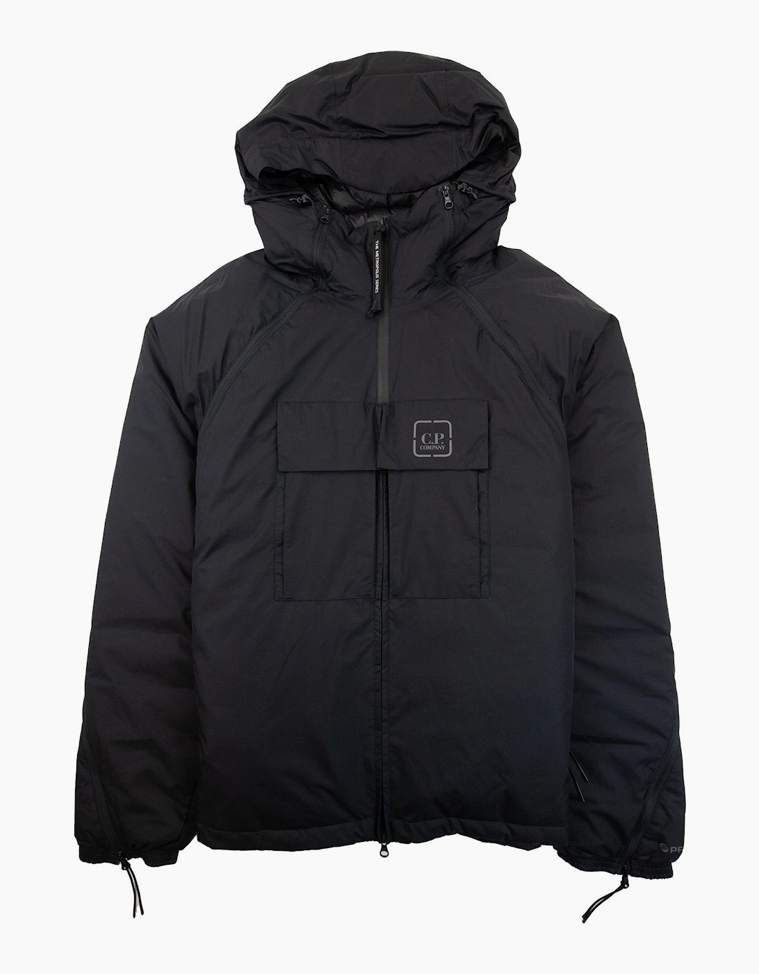 Cp Company Men's Black The Metropolis Series Pertex® Hooded Bloom Down Jacket 999 - Size: 38/Regular