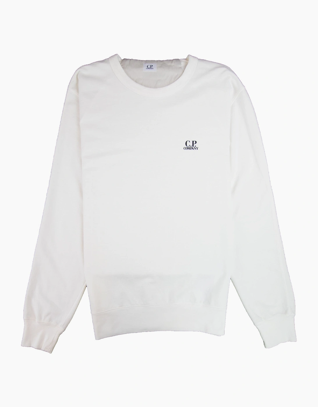 Cp Company Men's White Chest Logo Sweatshirt - Size: Xl
