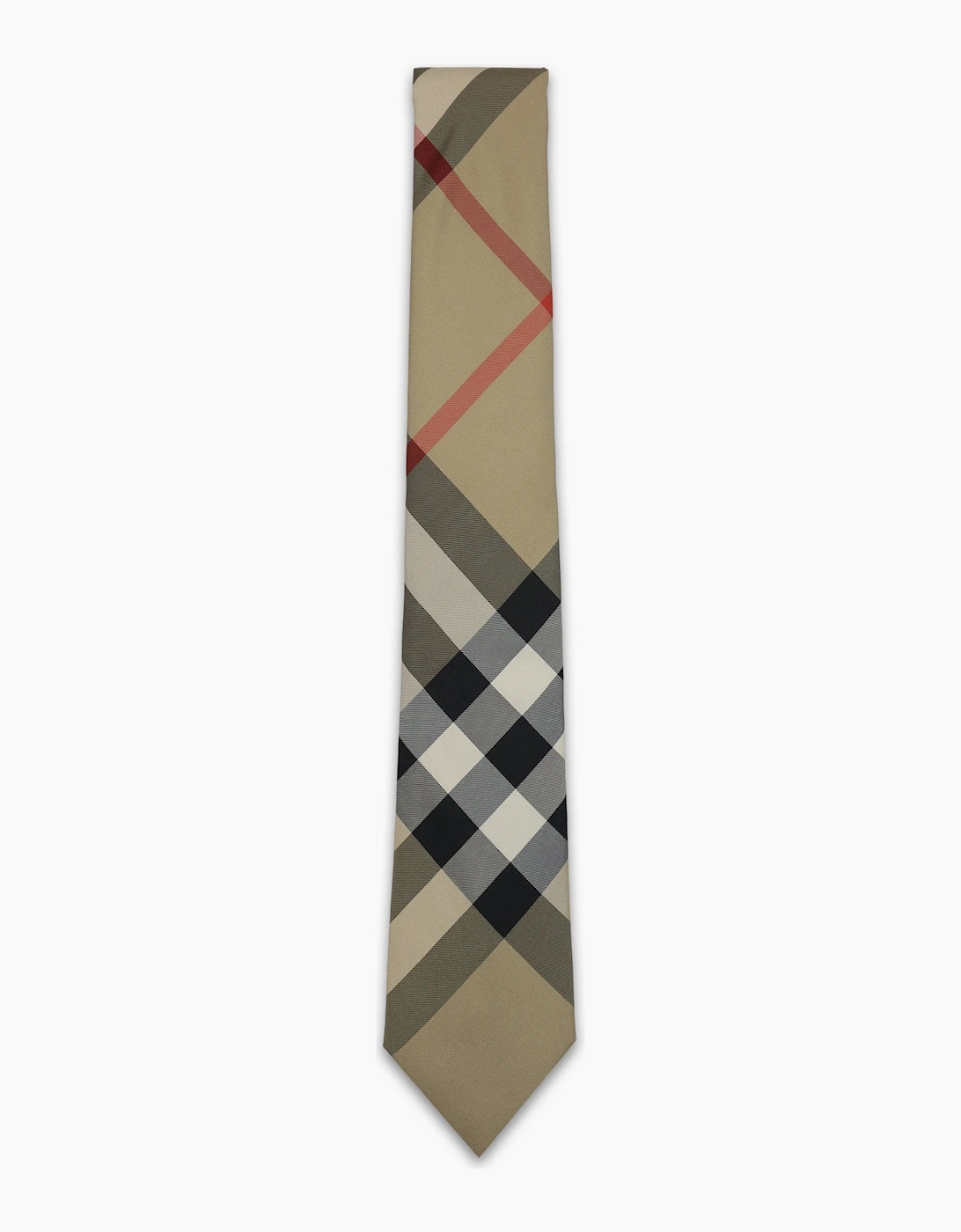 Burberry Men's Tan Check Silk Tie Archive Beige - Size: Os